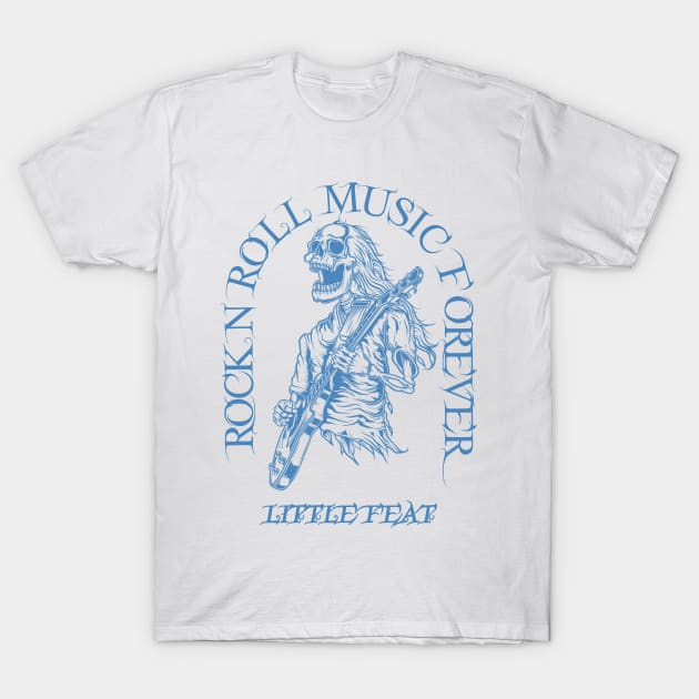 Little Feat //// Skeleton Rock N Roll T-Shirt by Stroke Line